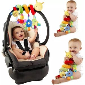 Baby Spiraal Rups– Baby Knuffel - Baby Speelgoed - Baby Rammelaar - Boxspiraal - Maxi Cosi Spiraal - Kinderwagen Speelgoed - Buggy Speelgoed - Baby Spiraal Speeltje – Kinderwagen Knuffel