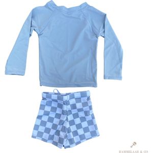 Rammelaar&Co Swimsuit Blue Check – Swimsuit Jongens – Maat 4 jaar