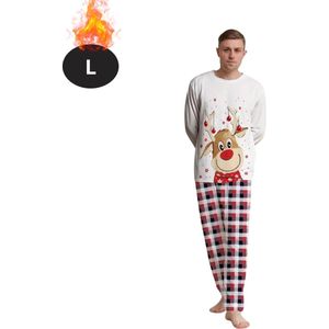 Livano Kerst Pyjama - Heren - Kerstpyjama - Mannen - Slaapkleding Volwassenen - Set - Broek - Shirt - Christmas - Maat L
