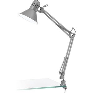 EGLO Firmo Tafellamp - Klemlamp - E27 - 73 cm - Zilver