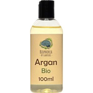 Argan Olie - 100ml - 100% Puur Biologisch - Biophorea Arganolie - Basisolie voor etherische oliën, Haar & Gezicht - Argan Oil