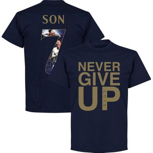 Never Give Up Spurs Son 7 Gallery T-Shirt - Navy/ Goud - 4XL