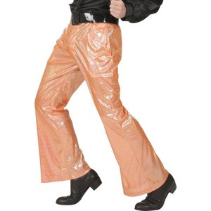 Oranje glitter disco broek voor mannen - Verkleedkleding