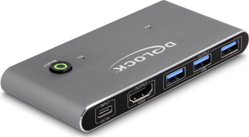 Delock - KVM Switch - Antraciet - KVM schakelaars