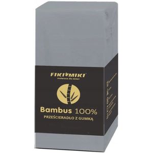 Fiki Miki Bamboe Hoeslaken 120x60 cm met Elastiek - Grijs