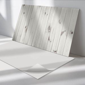 Wallfluent Vinyl Wandpaneel - Houten plank textuur Zelfklevend Muurpaneel - 120 cm x 60 cm - Wit Vinyl Wandpaneel - Verpakking van 1 stuk - Rechthoekig Wandbekleding Vinyl - Texturen Wandpaneel - Vinyl Wandbekleding - Wandpaneel Keuken en Badkamer