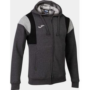 Joma Confort III Sweater Met Kap Heren - Lichtgrijs Gemeleerd / Zwart / Donkergrijs Gemeleerd | Maat: L