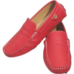 Bovista Loafers Heren - Met Hak - Herenschoenen - Instappers - Rood - Maat 39.5