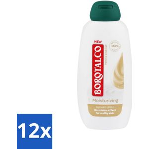 12 x Borotalco - Douchegel - Moisturizing - Vanilla & Oat - 250 ml - Douchegel - Hydraterende Douchegel - Vanille - Haver - Borotalco