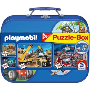 Schmidt Puzzel: Playmobil Puzzelkoffer - Kinderpuzzel