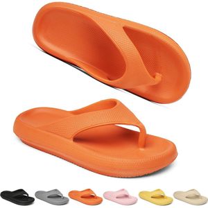 Geweo Badslippers - Teenslippers Dames - Antislip Zachte Zomer Slippers - Oranje - Maat37/38