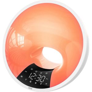 Wake up light met APP - digitale wekker slaapkamer - Lichtwekker - Natuurlijke geluiden - FM Radio - Zedar W600