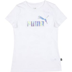 Puma Ess+ Nova Shine Logo T-shirt Met Korte Mouwen Wit 3-4 Years Meisjes