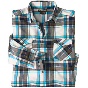 ATLAS FOR MEN - Geruite flanellen overhemd - Heren - Verkrijgbaar in grote maten - 5XL
