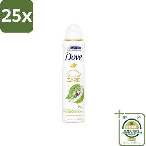 25 x Dove Deodorant Spray - Matcha & Sakura - 150 ml - Grootverpakking - Dove Deodorant Spray - Matcha & Sakura - Anti-Transpirant Spray - Zweetvermindering - Geur