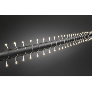 Konstsmide 3691 - Snoerverlichting - 80 lamps cherry LED - 632 cm - transparante kabel - 24V - voor buiten - warmwit