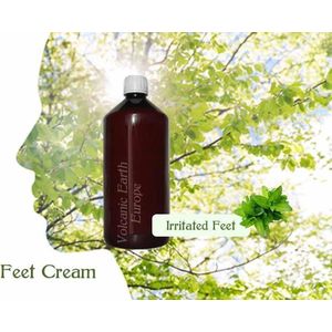 VolcanicEarth Foot Cream Peppermint - 1 Liter [ luxe wellness voetencreme voor geirriteerde voeten ]