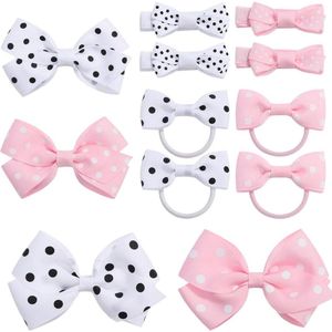 Haaraccessoires voor meisjes - set van 12 - inclusief haarspelden en haarelastiekjes