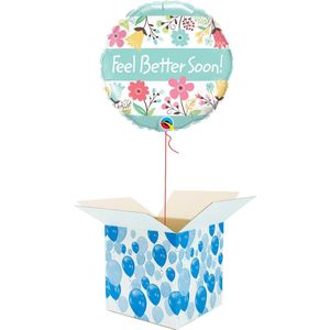 Helium Ballon gevuld met helium - Beterschap - Cadeauverpakking - Feel Better Soon! - Folieballon - Helium ballonnen beterschap