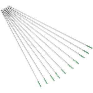 10 stuks wolfraam elektrode staaf - professionele groene tip Tig stick - AC lasmachine WP (10 mm * 150 mm) .