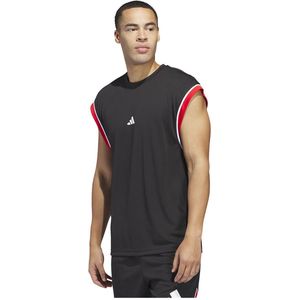 adidas Hombre ADIDAS BASKETBALL ALL WORLD SLEEVELESS TANK, black/red, XXL