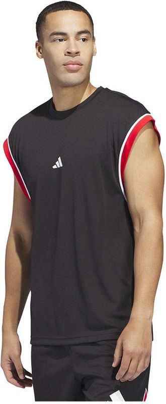 adidas Hombre ADIDAS BASKETBALL ALL WORLD SLEEVELESS TANK, black/red, XXL