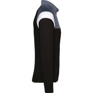 SportSweatshirt Unisex 3XL Proact 1/4-ritskraag Lange mouw Black / sporty grey 100% Polyester
