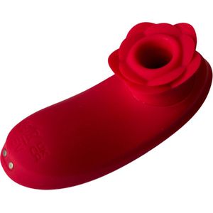 Lisa - Luchtdruk vibrator - roos - rood - Compact design - Ideaal voor onderweg - 10 luchtdrukgolven en vibraties - Waterproof - USB-oplaadbaar