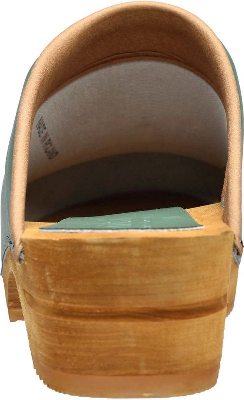 Sanita - Lotte - Klompschoenen - Jade-groen - Lederen Houten Klompen voor Dames