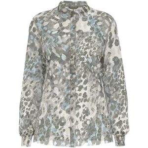 GUESS - CLOUIS - Blouse - Bruin / Petrol / Zwart / Wit - Dierenprint