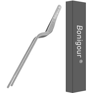 8 Inch Precisie Offset Pincet - Multifunctioneel Keukentool voor Decoreren en Koken