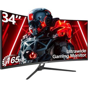 34 Inch Ultrawide Monitor – Curved Scherm – Gaming Monitor – Computer Monitor – UWQHD Beeldscherm – 165Hz Verversingssnelheid – 1500R Kromming & VA Paneel