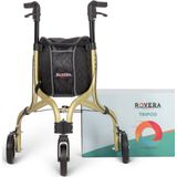 Rovera Mobility - Tripod Design - Binnen Rollator - Champagne - Drie Wielen - Ultra Lichtgewicht en Opvouwbaar