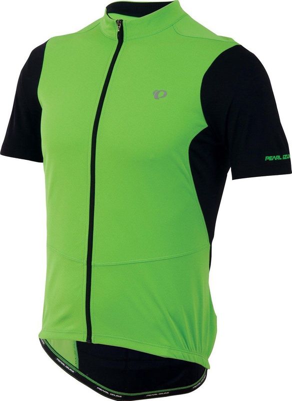 PEARL iZUMi - Attack - Fietsshirt - Groen - Korte Mouw, 100% Polyester, Drie Achterzakken, Reflecterende Elementen