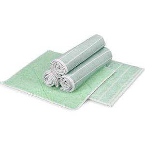 Navaris absorberende bamboe schoonmaak doeken - Pak van 5 voor het schoonmaken van ramen, glas, tegels en polijsten - Set van 5 doeken