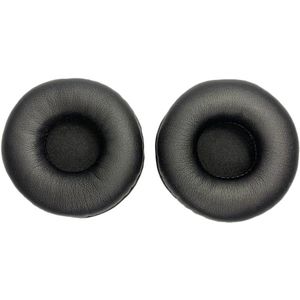 Allecto Plus - Zachte proteïneleer oorkussens voor hoofdtelefoon, zwart, comfortabel & duurzaam