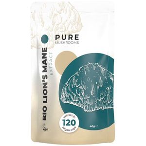 Pure Mushrooms - Lion's Mane - Paddenstoelen Extract - Bio - 120 Vegetarische Capsules