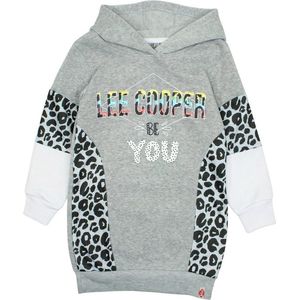 Lee Cooper Jurkje Sweaterdress Be You LC grijs Kids & Kind Grijs - Maat: 134/140