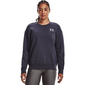 Under Armour Damen UA Essential Fleece Oberteil mit Rundhalsausschnitt Tempered Steel-XL