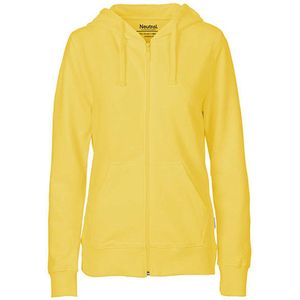 Fairtrade Ladies Zip Hoodie met capuchon Dusty Yellow - XS