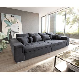 Couch Navin Graphite 275x116 cm Sofa mit Kissen