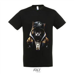 T-Shirt 1-174 Gangster kat 3073 - L, Zwart