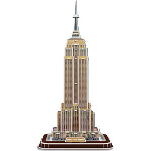 Ainy - 3D puzzel Empire State Building New York America: Miniatuur bouwpakket / speelgoed knutselpakket - hobby puzzels gebouwen en creatief modelbouw voor kinderen & volwassenen | 47 stukjes - 16.8x13x35cm