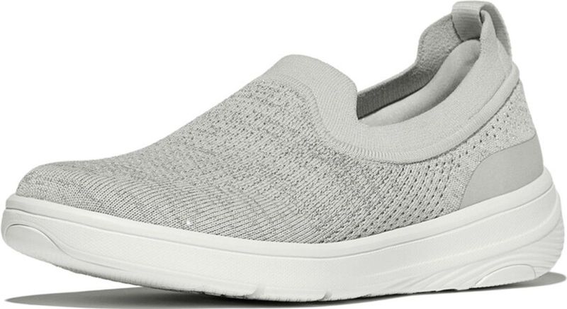 FitFlop - Super-Q Knit Slip-Ons - Instapper - Arctic Grey/Silver