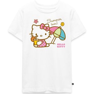Hello Kitty Op Het Strand Onder Een Zonnescherm Premium T-Shirt Tiener