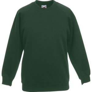 Fruit of the Loom Kinder Unisex Trui Met Raglan Mouwen (2 stuks) (Bottle Groen)