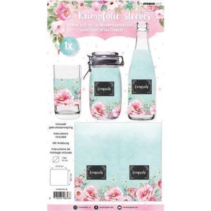 Studio Light - 1x shrink Sleeves 318x287mm bottle size nr.49 - congrats - gefeliciteerd verjaardag - geschenk etiket