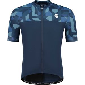 Rogelli Essential Graphic Fietsshirt - Korte Mouwen - Heren - Blauw - Maat L