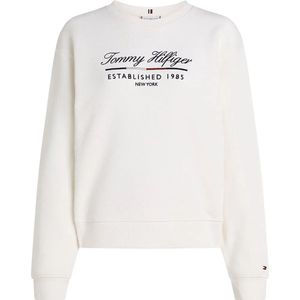 Tommy Hilfiger - MDRN REG SCRIPT C-NK SWTSHRT WW0WW43574 - Pullover Sweatshirt - Wit