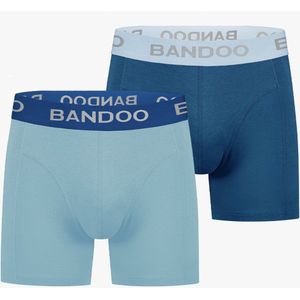 Bandoo Men's Bamboo - boxershorts heren - heren ondergoed - boxershorts - 2 Pack - Cobalt Blue - Sky Blue - Size : M